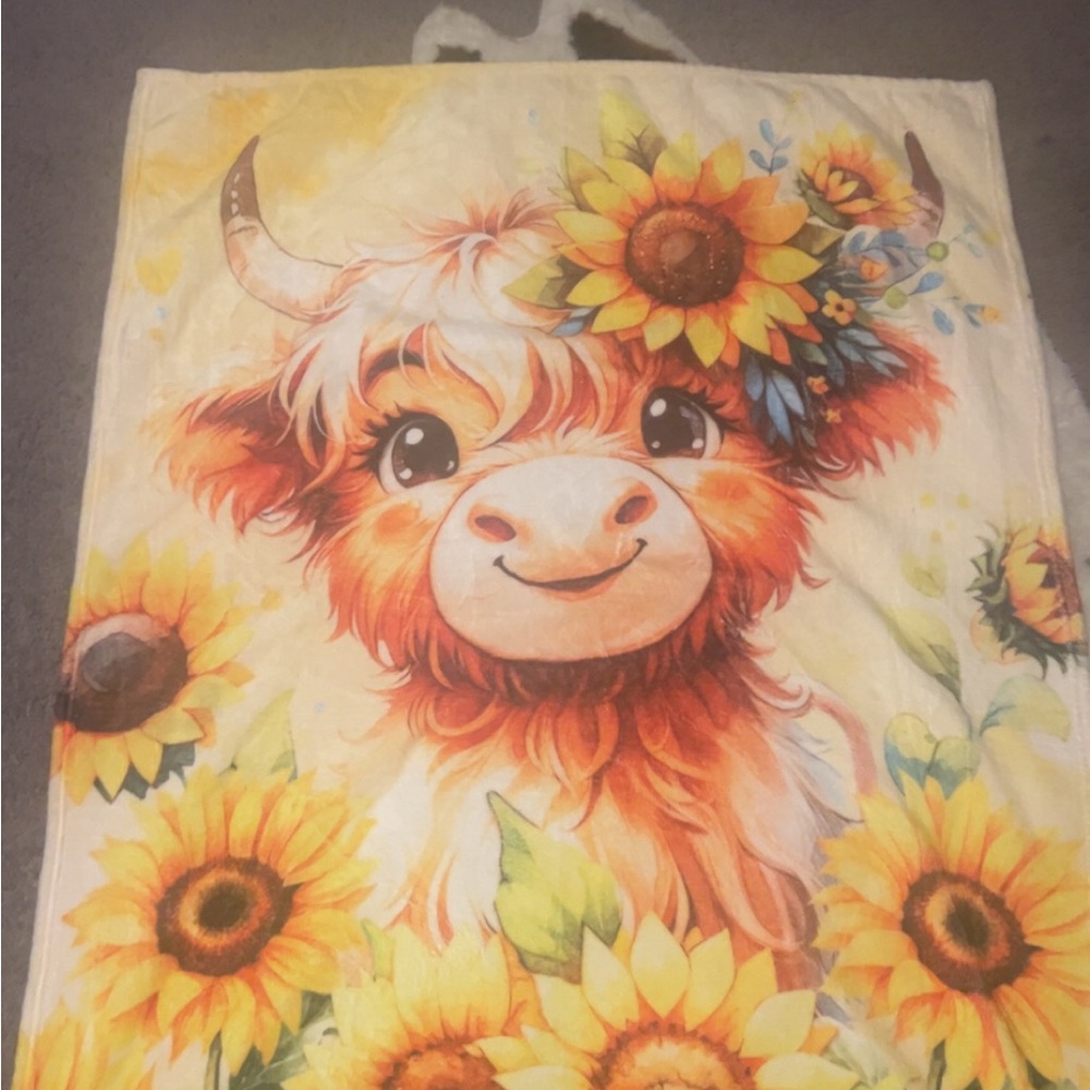 Sunflower Cow Blanket